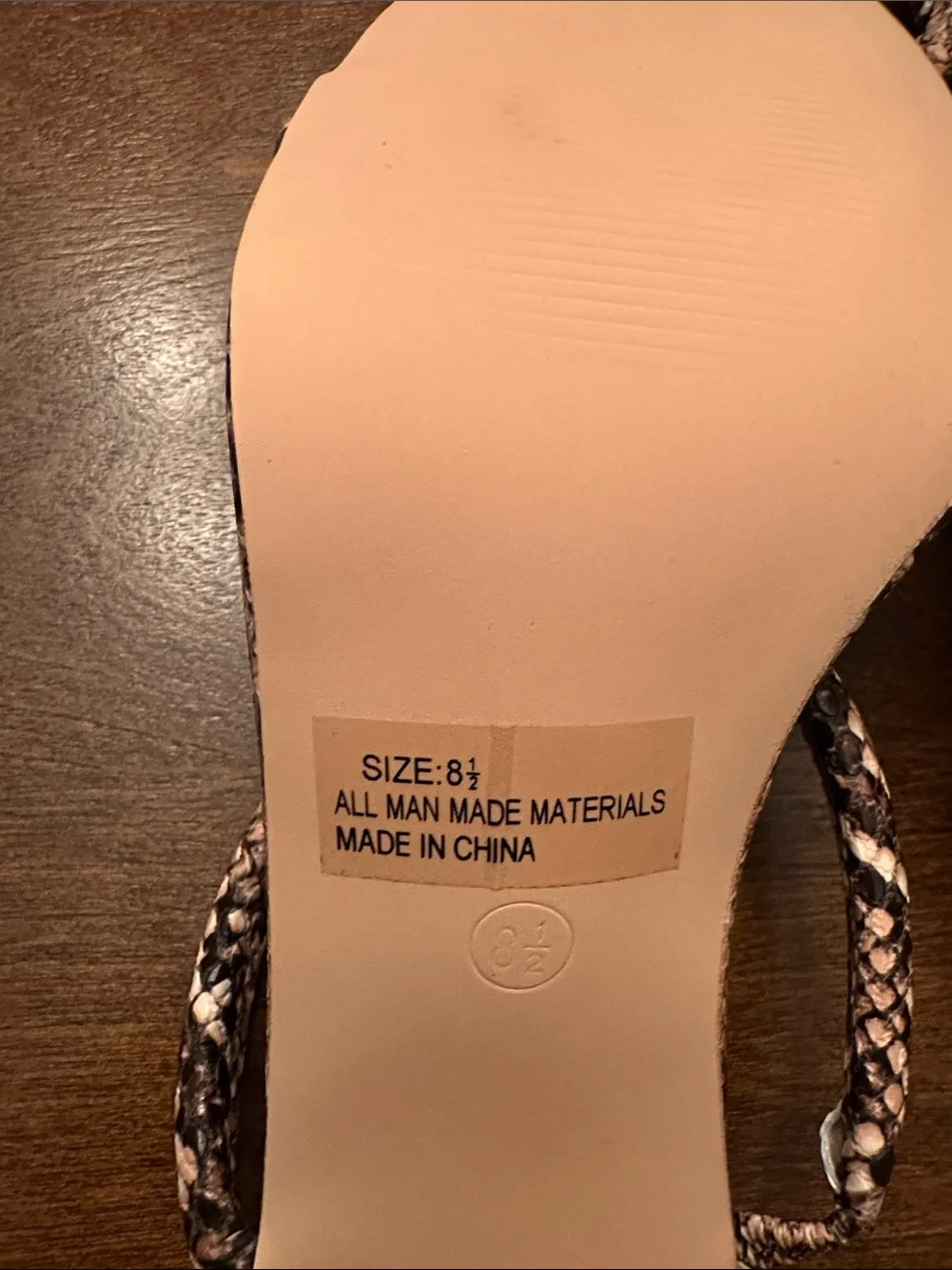 Lulus Xenya Tan Multi Snake Print High Heel Sandals 8.5 NIB